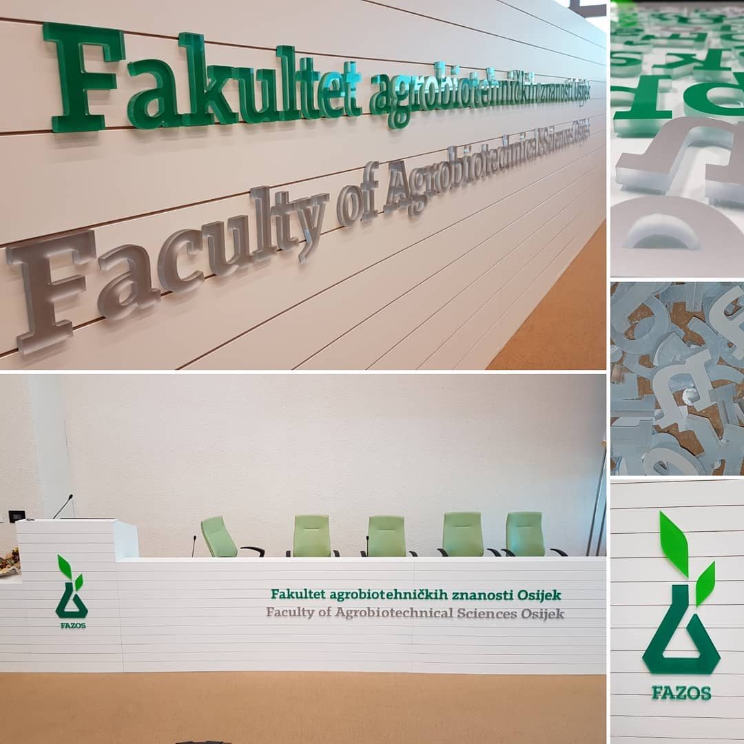 FAZOS - Izrada natpisa i logotipa od pleksiglasa | Print Studio Osijek