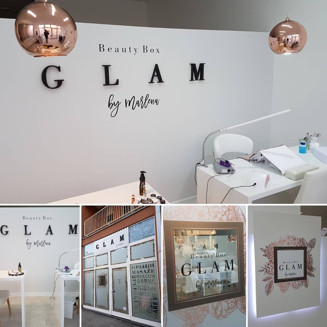 Glam - Svjetleća reklama, pozadinsko osvijetljenje i reklama od stiropora | Print Studio Osijek